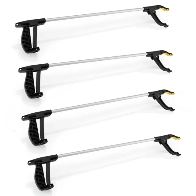 4 X Long Reach Grabber Reacher Litter Picker Helping Hand Held Pick Up Tool