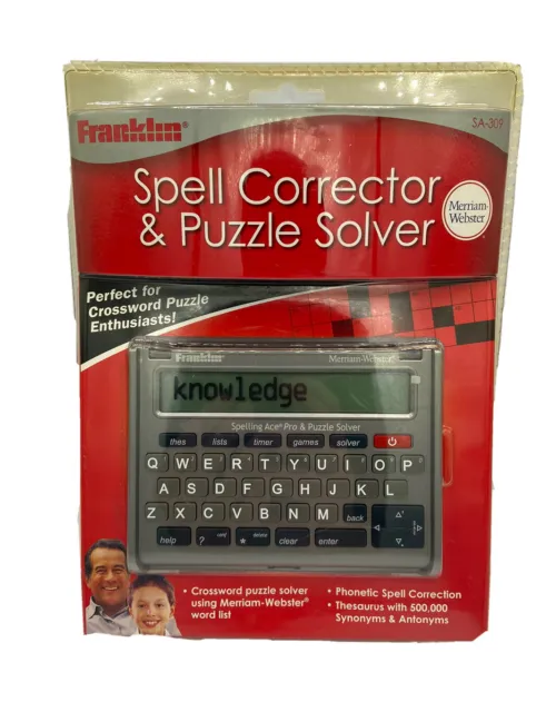 *NEW/SEALED* Franklin SA-309 Merriam Webster Spell Corrector & Puzzle Solver