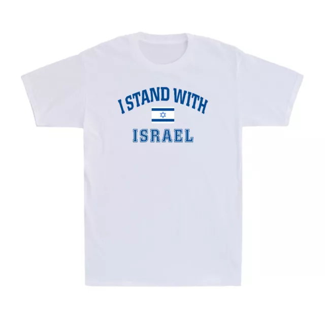 I Stand With Israel Tee Israel Flag Peace For Israel And Palestine Men's T-Shirt
