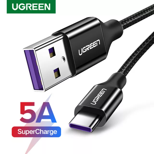 Câble de charge super rapide Ugreen Type C USB C 3.0 5A fil de données de téléphone pour Huawei