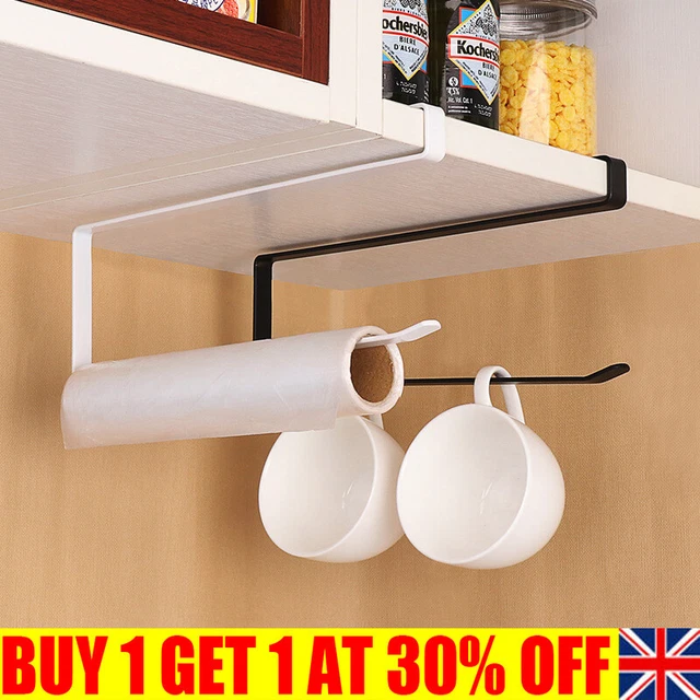 Soporte para rollos de cocina papel higiénico toallas estante gabinete de almacenamiento BD