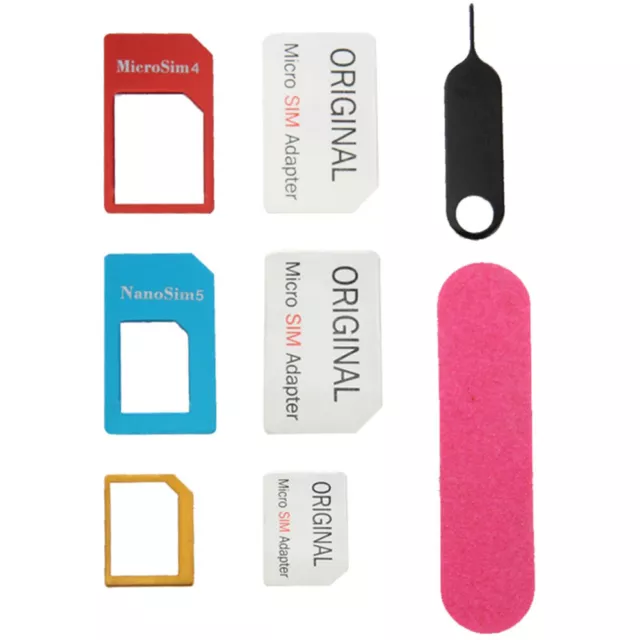 5in1 Kit organizer con adattatori per schede SIM Micro SIM Nano SIM Standard