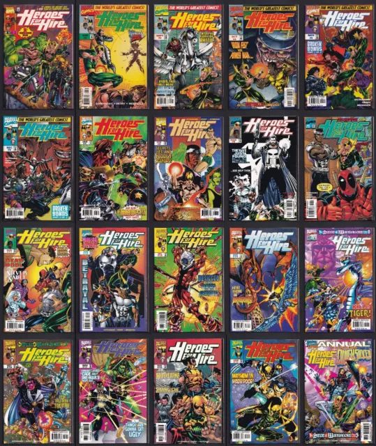 Heroes for Hire (Marvel 1997) #1-19 + Annual. Complete Series! Deadpool!
