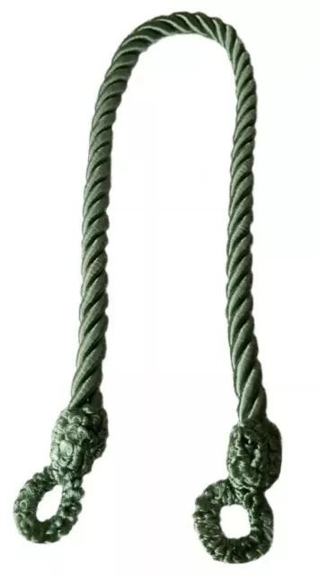PAIR Tie Backs Green 22" NWT for Curtains Drapery New Conso International 097321