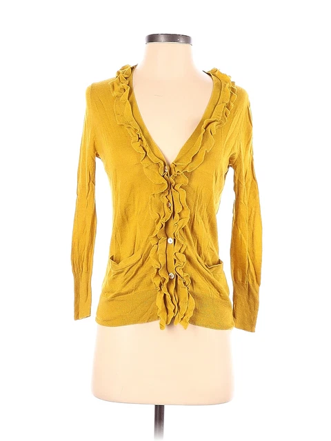 J.Crew Women Yellow Cardigan XS