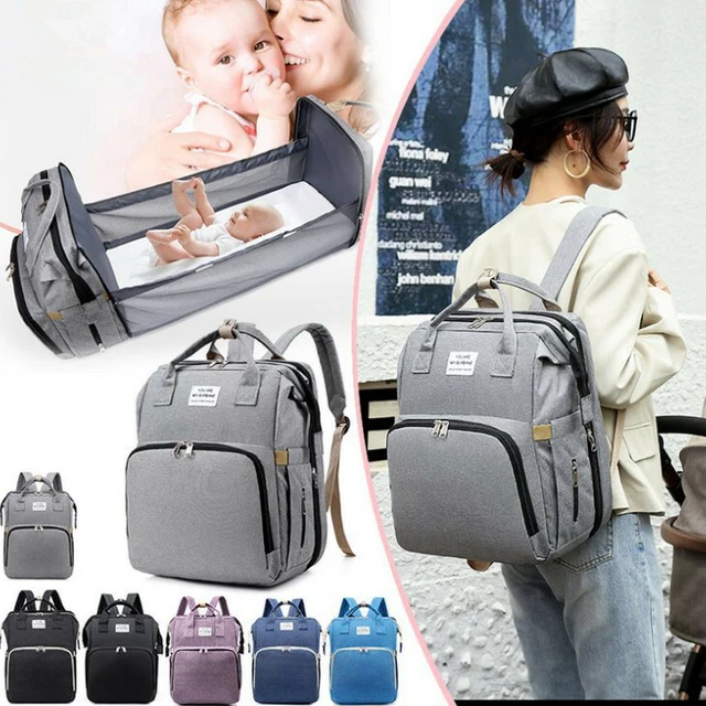 Upgraded Mummy Bag Baby Bed BackPack Large Changing Maternity Nappy Diaper Crib