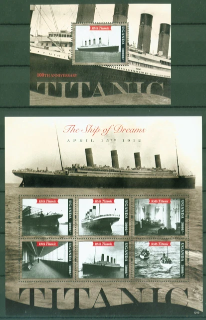 Uganda 2012 - 100 Years of the Fall of the Titanic - Ships - 2934-39 + Block 400 **