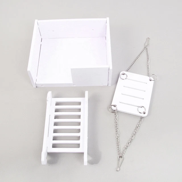 Accesorios de hamaca de juguete de plataforma hámster swing bajo a rayas mascota