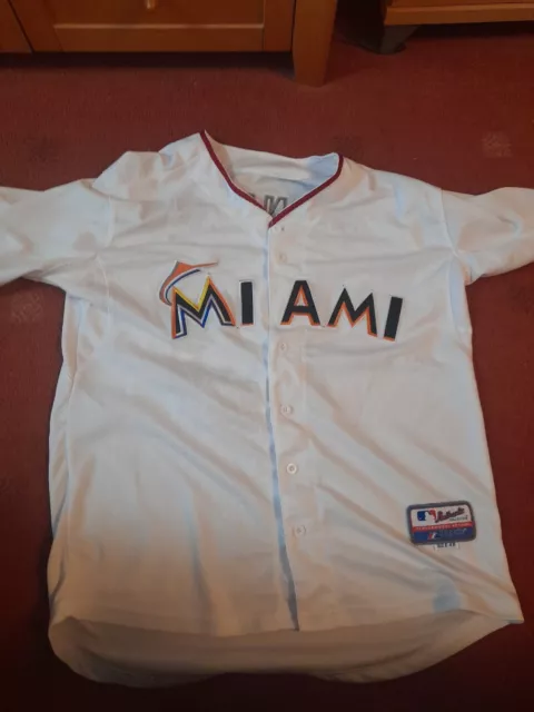 Majestic, Shirts & Tops, Youth Size Florida Marlins Nwt Majestic Cool  Base Baseball Jersey