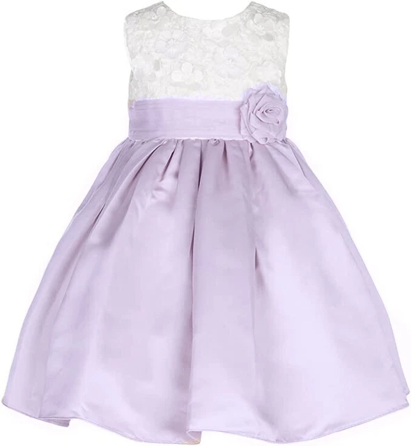 MONSOON GIRLS ENOLA FLOWER Satin Dress LILAC Size 6 Years 27.50 PicClick UK