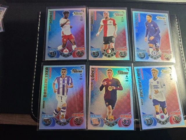 Lot Cartes Match Attax CL 2024/25 - 1 Chemise + 40 Pochettes - Collection Football