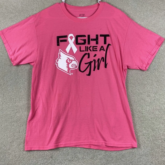 Fight Like A Girl T Shirt Large Pink Adult Size Large Short Sleeve Shirt
