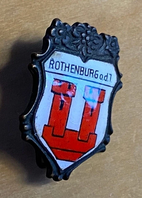 Vintage German Hat Pin Coat of Arms ROTHENBURG