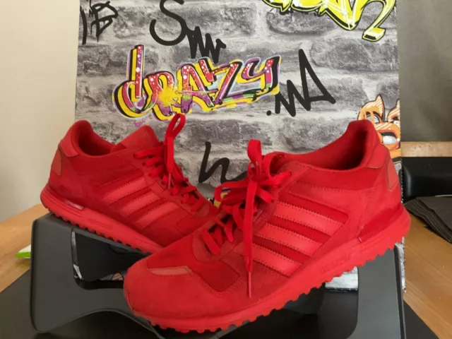 MENS ADIDAS ZX 700 RARE Triple Red 2016 Size U.K.9.5 Trainers 30.00 PicClick UK