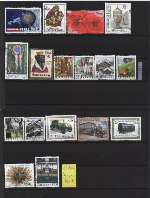 Österreich Sondermarken aus Jahrgang  2002,  schöne gestempelte Auswahl