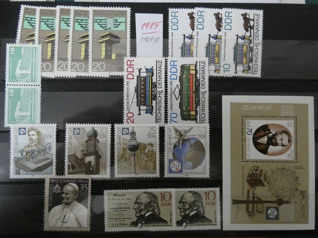 DDR zwischen 1976 MiNr. 2128 und 1990 MiNr. 3336 mit Block 101 - postfrisch