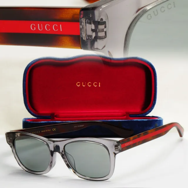 Gucci Sunglasses 2017 Grey Transparent Mirror Brown Red GG 0044SA 004 060324