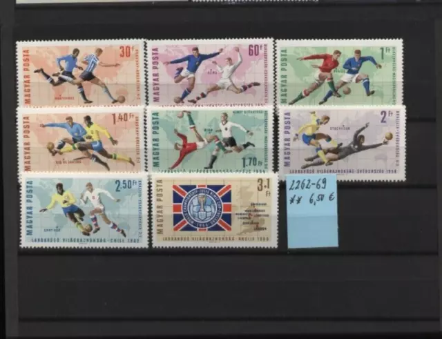 Briefmarken  Ungarn Fußballweltmeisterschaften Michelnummer 2262-69 postfrisch