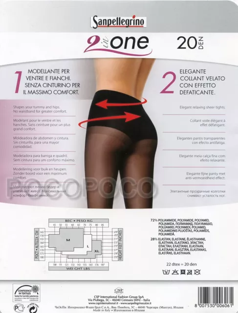 Collant modellante den 20 denari da donna velato Sanpellegrino 2 In One calze 2