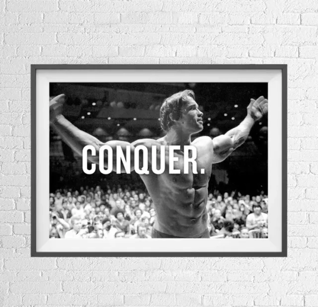 Arnold Schwarzenegger Gym Poster Wall Art Decoration Bodybuilding Canvas New