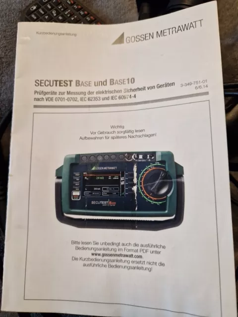 Gossen Metrawatt Secutest Base10