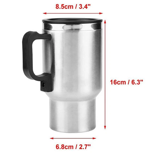 Travel Coffee Heated Mug 450Ml Car Based Heating   Steel Cup Kettle new. 11