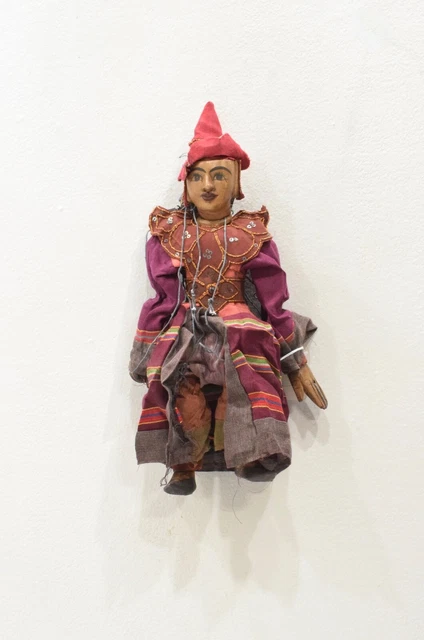Puppet Marionette Wood Burmese Puppet Folk Art