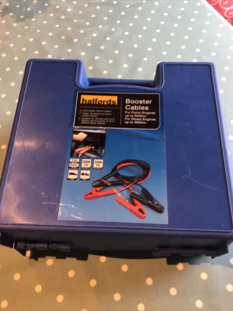 Halfords Heavy Duty Booster Cables (jump Leads) Used