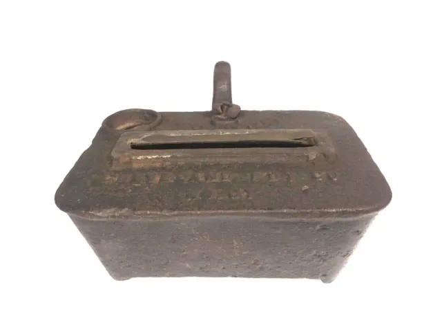 Antique Sad Iron Heater Lamp Stove Cast Iron Cleveland FDY Co No1