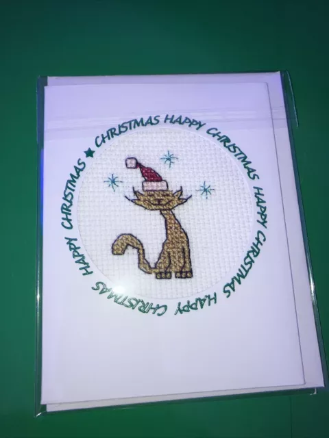 Christmas Cards - set of 4 --made from completed cross stitch 2