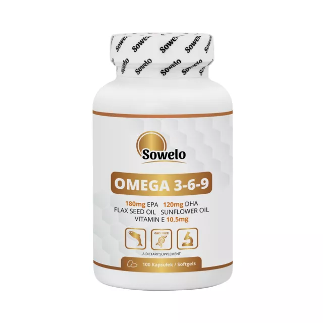 SOWELO OMEGA 3-6-9 Kapseln GESUNDE FETTSÄUREN MIT VITAMIN E