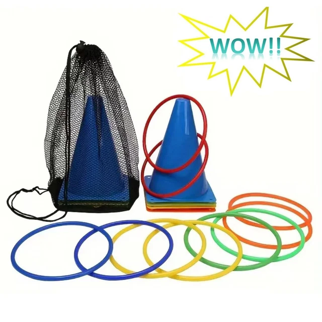 Gioco Lancio Anelli Per Bambini - Set Legno Con 5 Anelli, Giochi All'Aperto