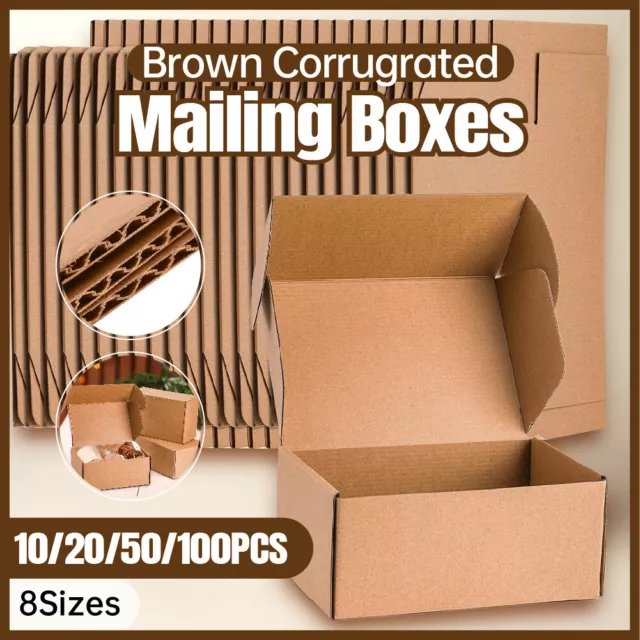 A4 A5 Brown Cardboard Mailing Box Shipping Carton Small Medium Large Mailer AU