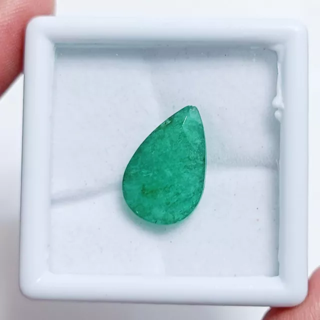 Natural Green Emerald Pear Cut 10.00 Ct EGL Certified Gemstone See Video GMQ