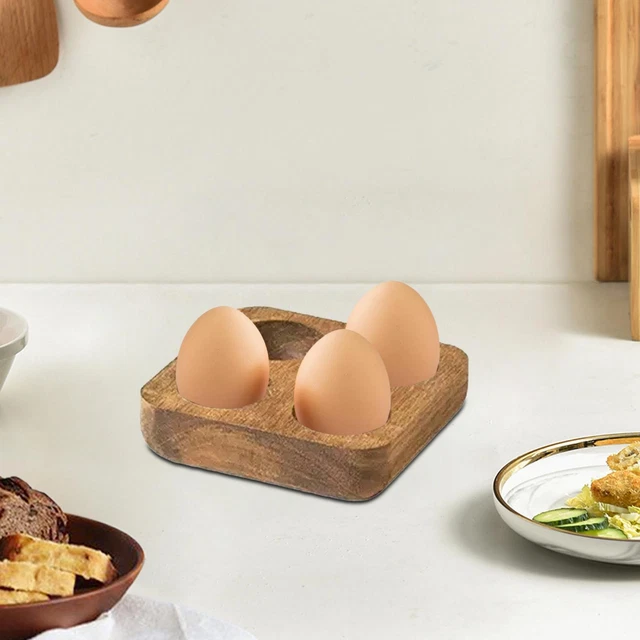 Porte-œufs En Bois, Plateau De Stockage D'œufs Portable Pour