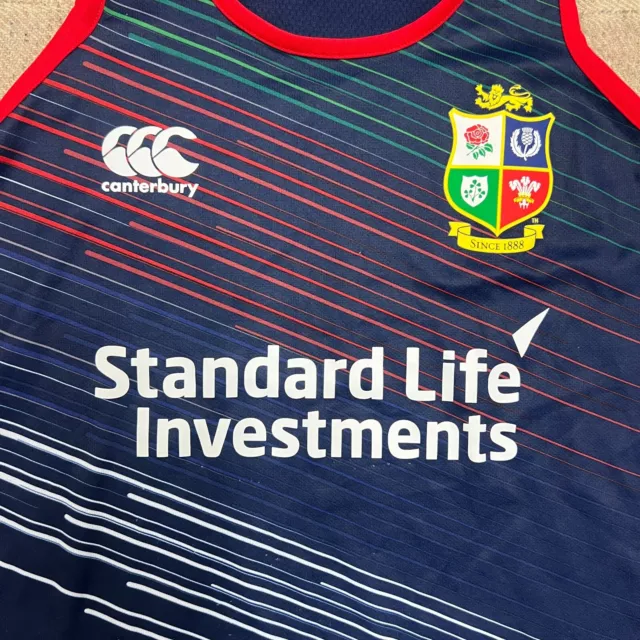 BRITISH IRISH LIONS Rugby Shirt Mens Large Blue 2017 Sleeveless Canterbury $24.99 - PicClick