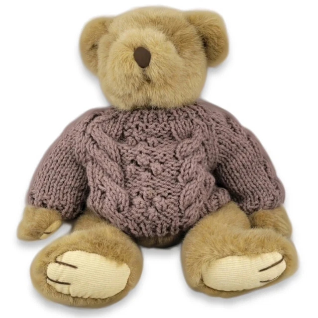 RUSS BERRIE Huntington Teddy Bear Stuffed Animal + Shirt 8" Tall Brown PLUSH TOY