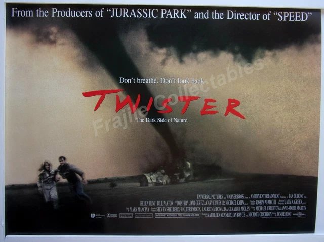 “Twister”   (Quotes Version)  Original British Quad Poster - Movie Poster