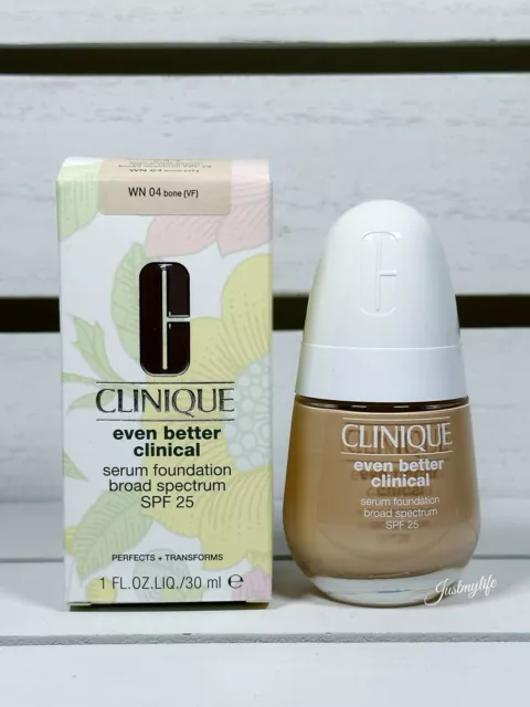 Clinique Even Better Clinical Serum Foundation SPF25, WN 04 BONE, 1oz/30mL, NIB