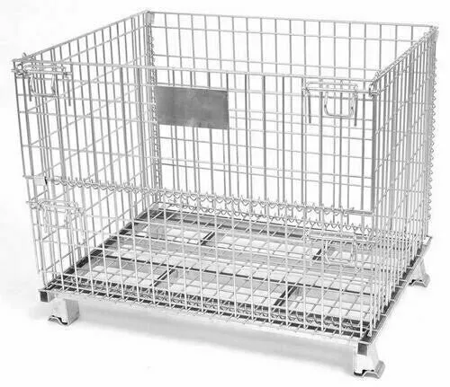 Collapsible Foldable Stackable Wire Mesh Stillage Pallet Cage Warehouse Storage