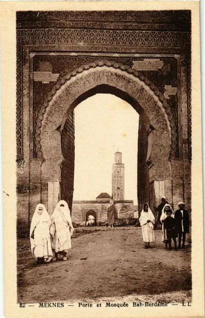 CPA AK MOROCCO MEKNES - BAB-Berdaine Gate and Mosque (281184)