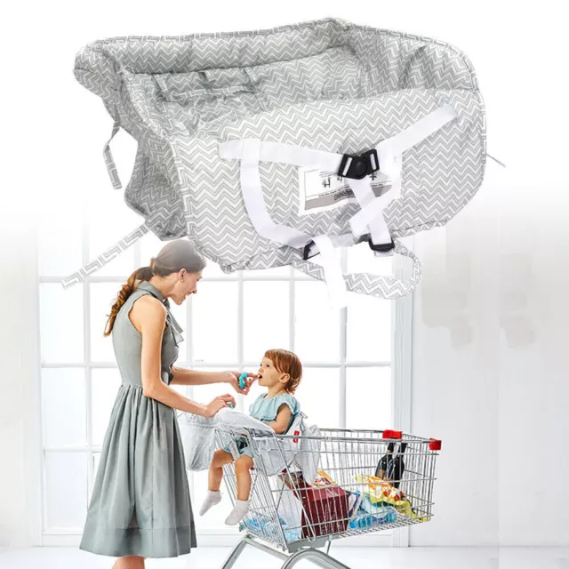 Foldable Carrying Case Shopping Trolley Cart Seat Cushion Chair Cover Car Mat