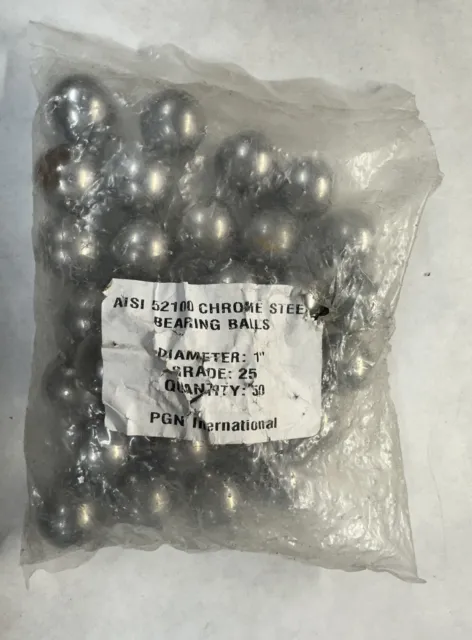 (30) 1" Inch Chrome Steel Bearing Balls (G25 Precision - AISI 52100).     Z