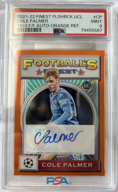 Carte Sportive Cole Palmer Autographe 1/1 - Leaf 2022 - Man City / Chelsea - Metal
