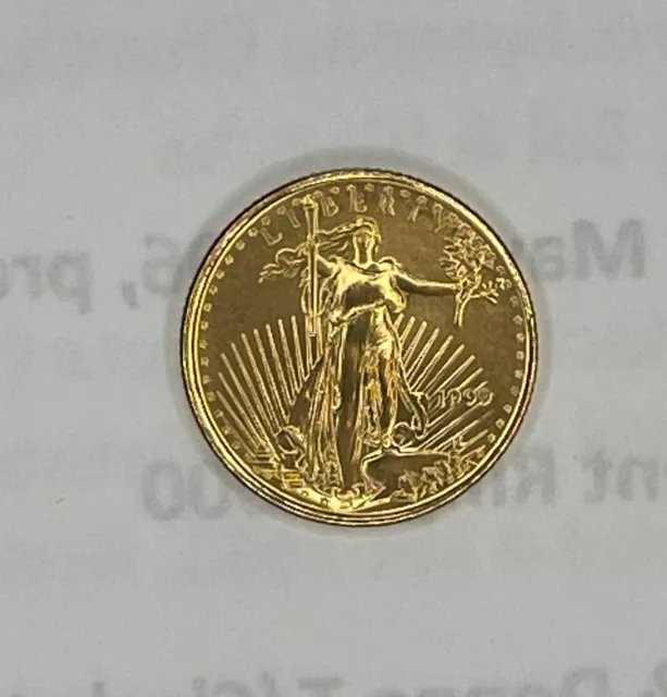 1999 American $5 Gold Eagle 1/10 oz Gold BU