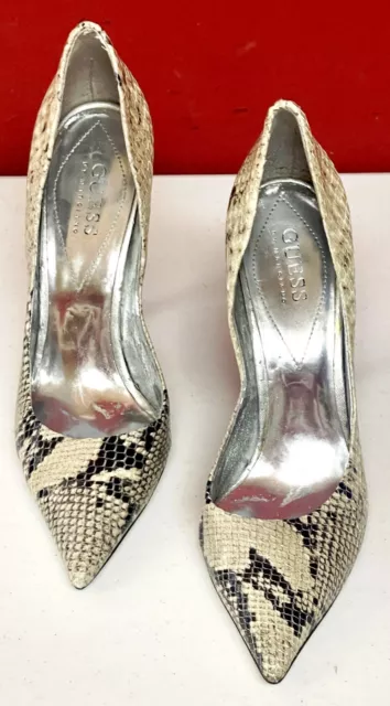 $168 Guess by Marciano Carrie Heartbreaker Python Pumps  8M Pointed Toe 3