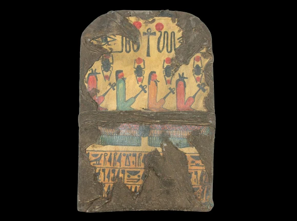 Rara estela antigua egipcia antigua Estela de la eternidad Anubis Oración...