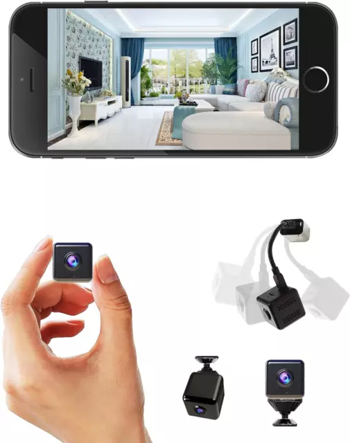 Wireless IP Camera with Built-In Battery, Small Nanny Camera, Night Vision Camer