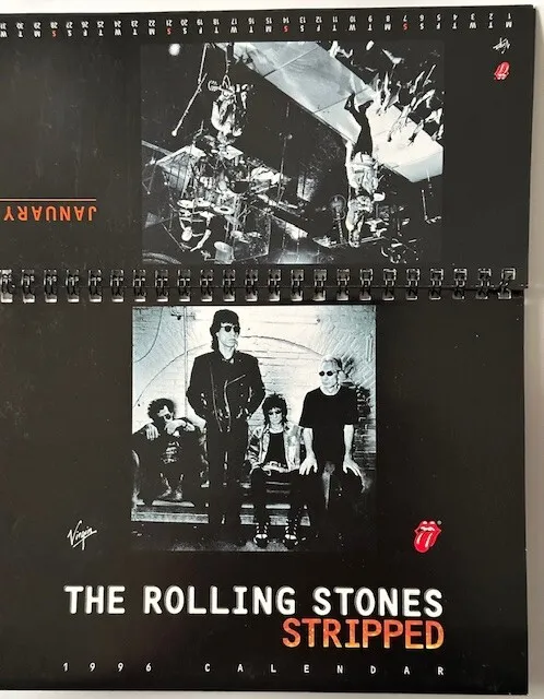 THE ROLLING STONES Rare Vintage Calendar / Calendrier 1996 Stripped - Very  nice EUR 75,00 - PicClick FR