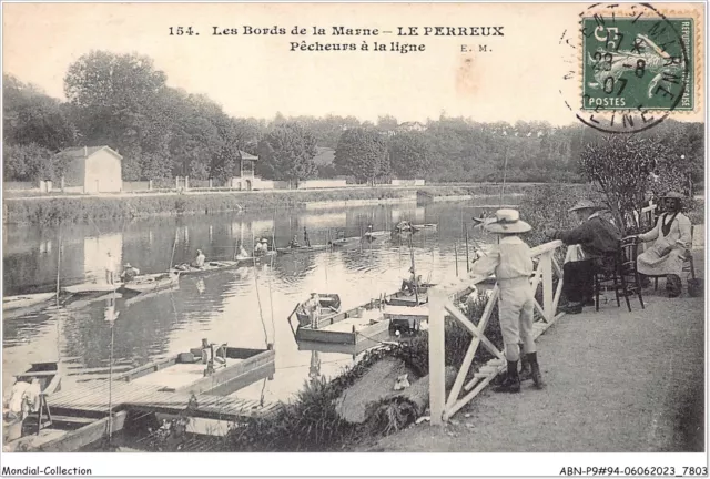 ABNP9-94-0831 - les bords de marne - LE PERREUX - pecheurs a la ligne